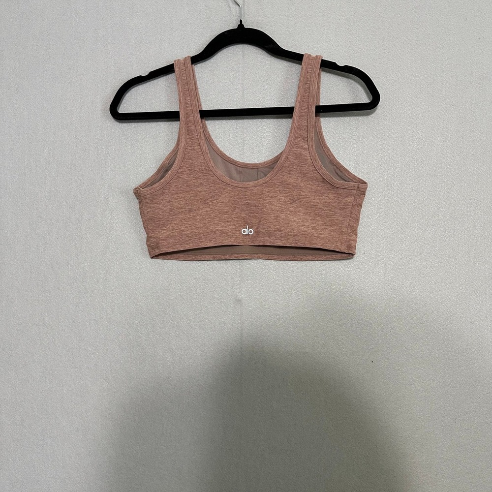 Alo Yoga Alosoft Heathered Mauve Sports Bra and Leggings Set Large - Picture 5 of 15